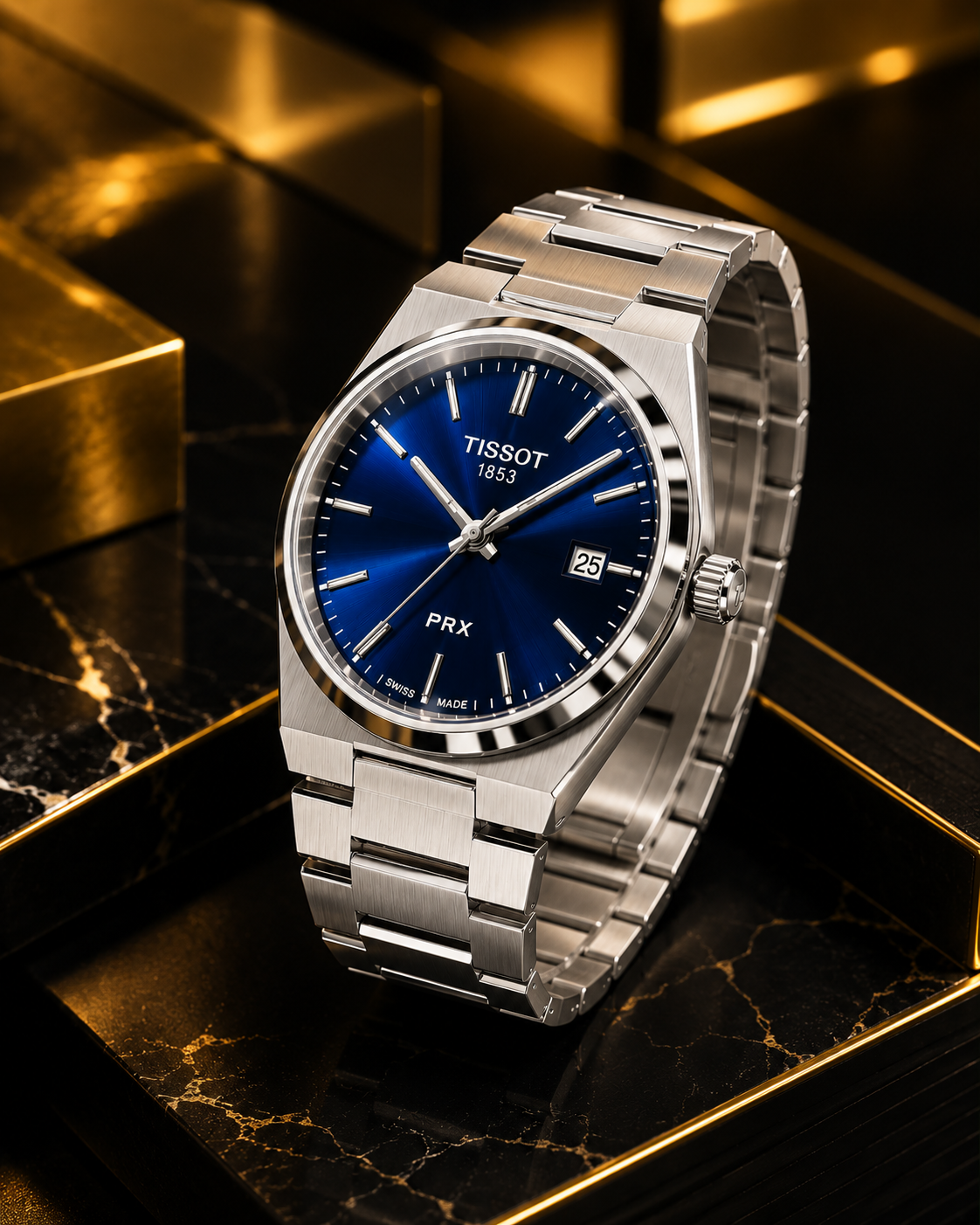 Tissot PRX 1853 – Dark Blue Dial | Stainless Steel Bracelet | Sapphire Crystal | Premium Men's Watch